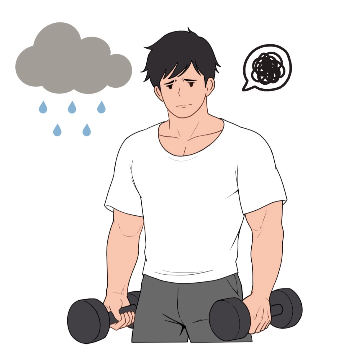 Why is exercising harder on rainy days?